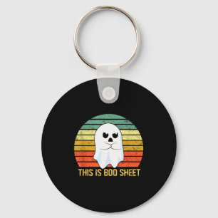 This Is Boo Sheet Bull Funny Halloween Ghost  Keychain