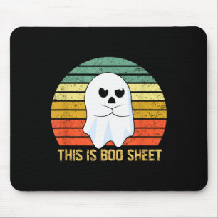 This Is Boo Sheet Bull Funny Halloween Ghost  Mouse Pad