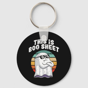 This Is Boo Sheet Fun Halloween Costume Ghost Pun  Keychain