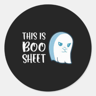 This Is Boo Sheet Fun Halloween Sayings Classic Round Sticker