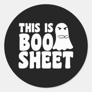 This Is Boo Sheet Ghost Funny Halloween Costume Classic Round Sticker