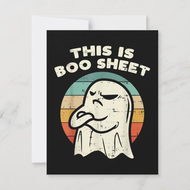 This Is Boo Sheet Ghost  Holiday Card (Front)
