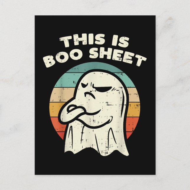 This Is Boo Sheet Ghost  Holiday Postcard (Front)