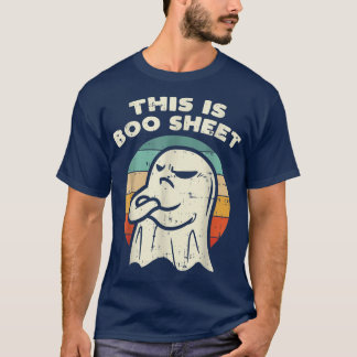 This Is Boo Sheet Ghost Retro Halloween 2022 Men W T-Shirt