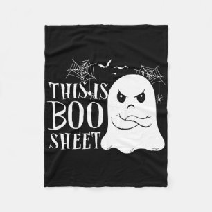 This Is Boo Sheet Ghost Retro Halloween Costume 1  Fleece Blanket