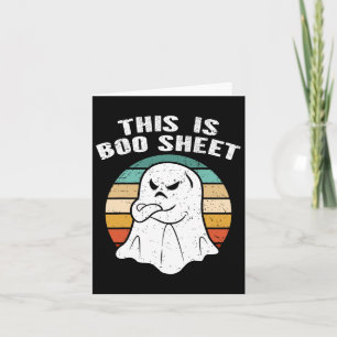 This Is Boo Sheet Ghost Retro Halloween Costume Card