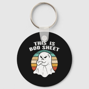 This Is Boo Sheet Ghost Retro Halloween Costume Keychain
