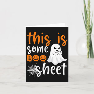 This Is Boo Sheet Ghost Retro Halloween Costume Me Card