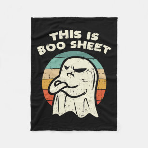 This Is Boo Sheet Ghost Retro Halloween Costume Me Fleece Blanket