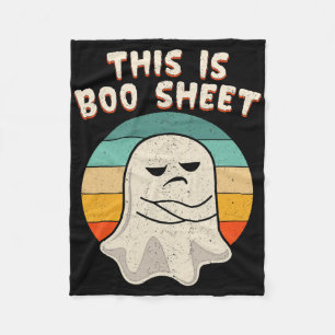This Is Boo Sheet Ghost Retro Halloween Costume Me Fleece Blanket