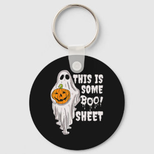 This Is Boo Sheet Ghost Retro Halloween Costume Me Keychain