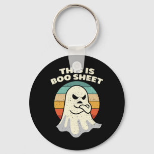 This Is Boo Sheet Ghost Retro Halloween Costume Me Keychain
