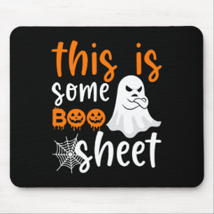 This Is Boo Sheet Ghost Retro Halloween Costume Me Mouse Pad