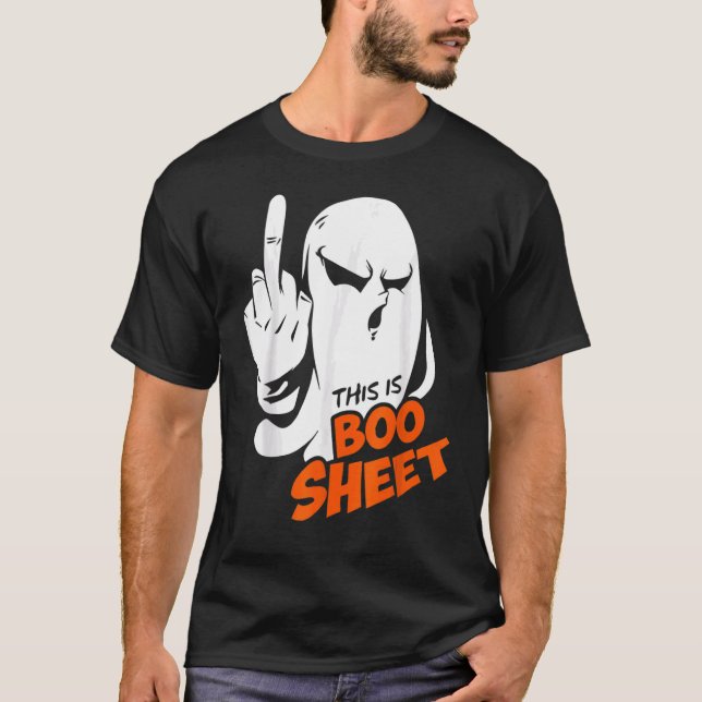 This Is Boo Sheet Ghost Retro Halloween Costume Me T-Shirt (Front)