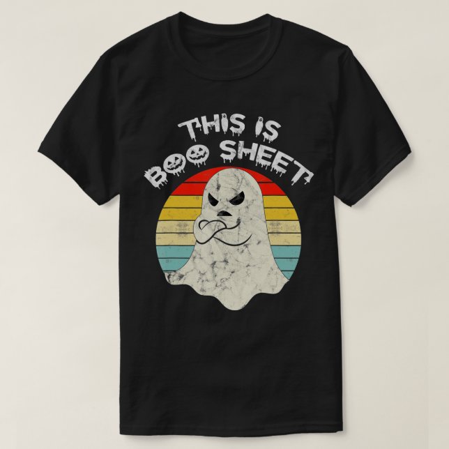 This Is Boo Sheet Ghost Retro Halloween Costume Me T-Shirt (Design Front)