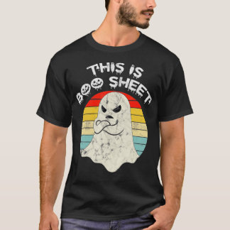 This Is Boo Sheet Ghost Retro Halloween Costume Me T-Shirt