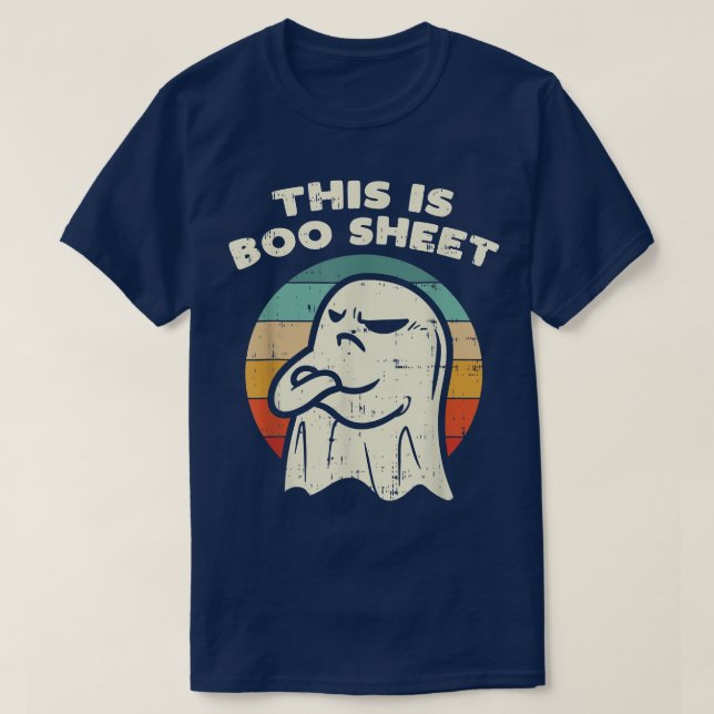 This Is Boo Sheet Ghost Retro Halloween Costume Me T-Shirt (Design Front)