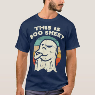 This Is Boo Sheet Ghost Retro Halloween Costume Me T-Shirt