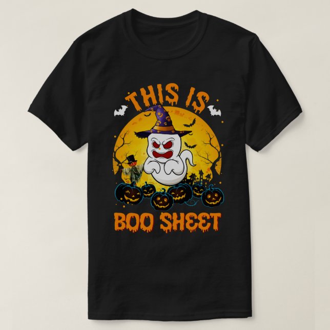 This Is Boo Sheet Ghost Retro Halloween Costume Me T-Shirt (Design Front)