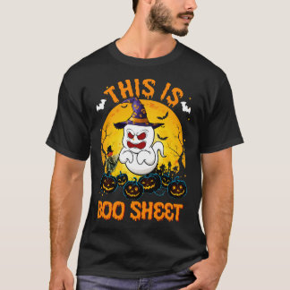 This Is Boo Sheet Ghost Retro Halloween Costume Me T-Shirt