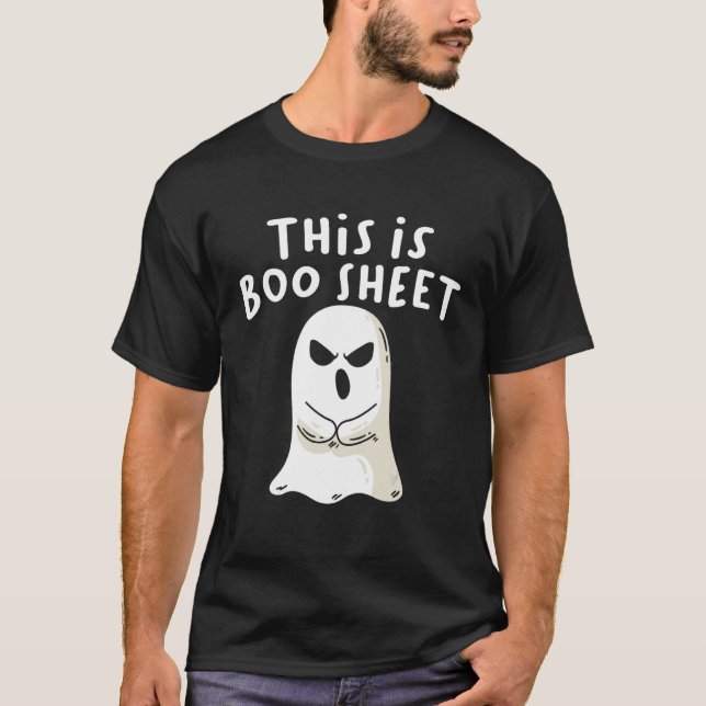 This Is Boo Sheet Ghost Retro Halloween Costume Me T-Shirt (Front)