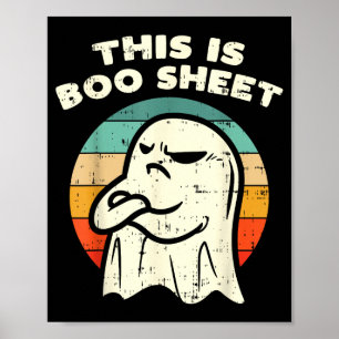 This is boo sheet ghost retro halloween costume poster