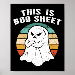 This Is Boo Sheet Ghost Retro Halloween Costume  Poster