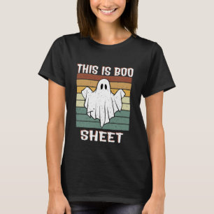This Is Boo Sheet Ghost Retro Halloween Costume  T-Shirt