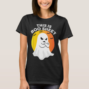 This Is Boo Sheet Ghost Retro Halloween Costume T-Shirt