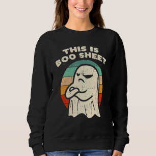 THIS IS BOO SHEET Ghost Retro Halloween Sweatshirt