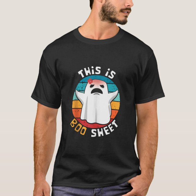 This Is Boo Sheet Halloween Costume for Ghost Hunt T-Shirt (Front)