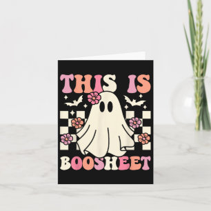 This Is Boo-sheet Halloween Ghost Costume Retro Gr Card
