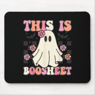 This Is Boo-sheet Halloween Ghost Costume Retro Gr Mouse Pad