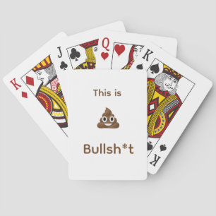 This is Bull Poo Emoji Funny Playing Cards