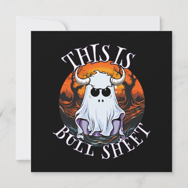 This is bull sheet - funny boo sheet invitation (Back)