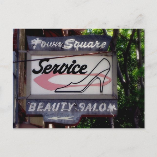 This is Campbell CA, Old Campbell Signage Postcard (Front)