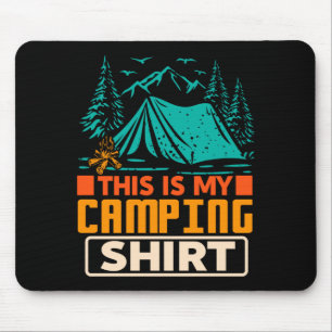 This is camping shirt funny camper vintage mouse pad