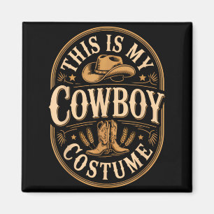 This Is Cowboy Costume Vintage Badge Western Boots Magnet