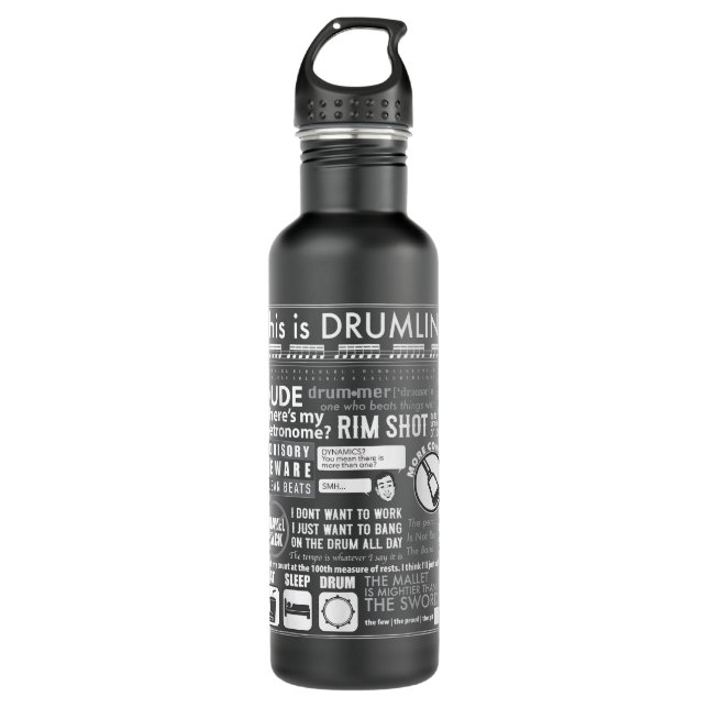 This Is Drumline Funny Drum Line Sayings 710 Ml Water Bottle (Front)