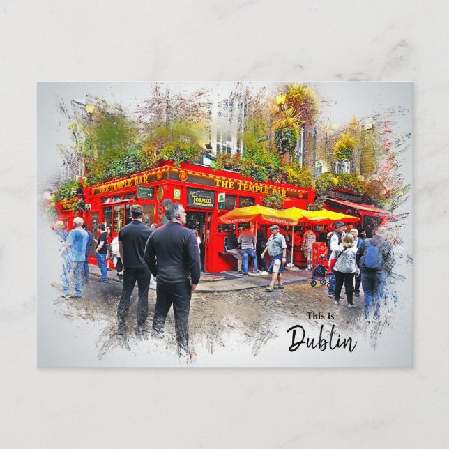 This is Dublin-Ireland Postcard (Front)
