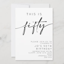 This Is Fifty 50th Birthday Minimal