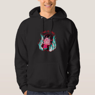 This is fine devil couch relaxed hoodie