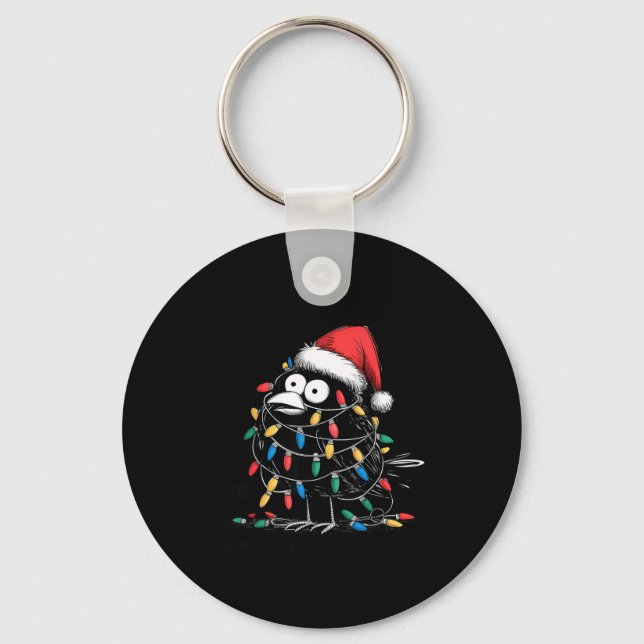 This Is Fine Just One Bulb From Burnout, Christmas Keychain (Front)