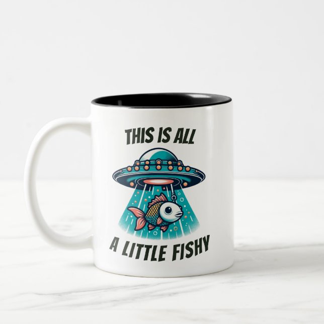 This is fishy UFO spaceship Mug (Left)