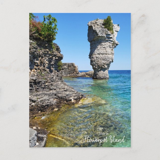 This is Flowerpot Island- Ontario, Canada Postcard (Front)