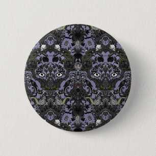 This Is Halloween ~ Haunted Damask 2 Inch Round Button
