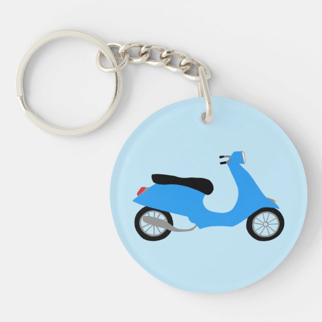 THIS IS HOW I ROLL Cute Scooter Moped CUSTOM Keychain (Front)