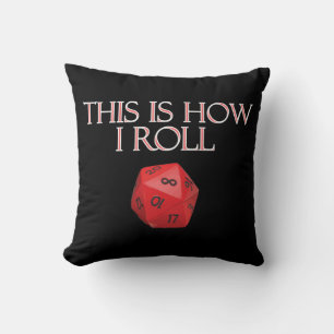 This Is How I Roll Funny RPG Dice Throw Pillow