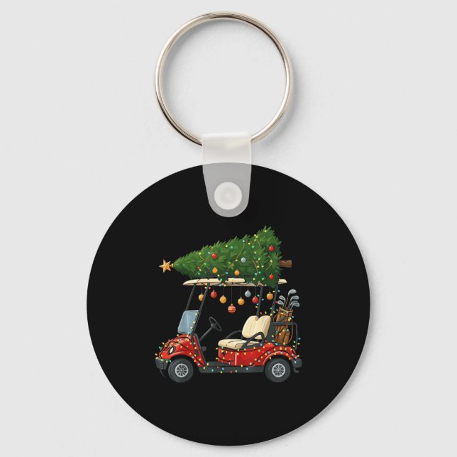 This Is How I Roll Golf Cart Christmas Funny Srt G Keychain (Front)
