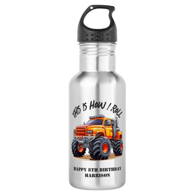 This Is How I Roll Monster Truck Birthday 532 Ml Water Bottle (Front)
